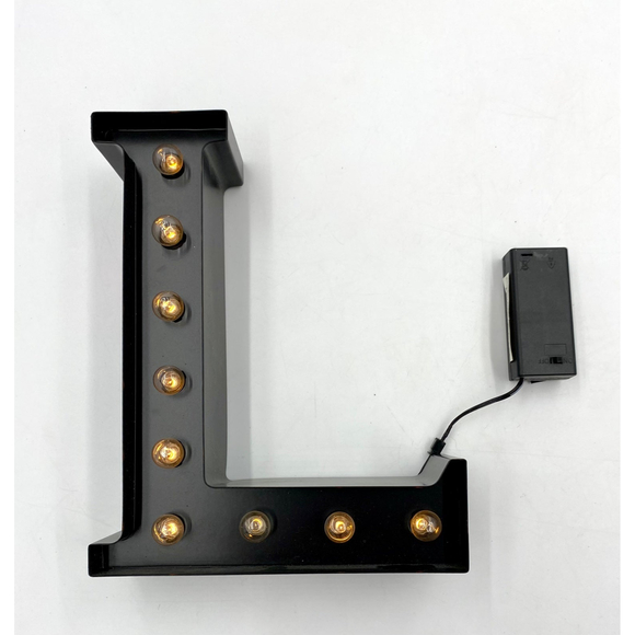 Threshold home decor black Metal Marquee Small Letter LED Lamp L 8”
